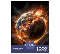 Adult Jigsaw Puzzles1000 Pieces Exploding Earth Planet Puzzle for Adults Toy Wall Decor Enhance Memory Christmas Birthday Gifts 38x26cm/1000pcs
