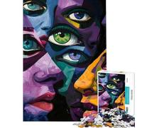 Adult Jigsaw Puzzles1000 Pieces Eyes of The Psyche Challenging To Complete Difficult Challenge Brain Teaser Game for 14+ Puzzle Game Offered (50x75cm)