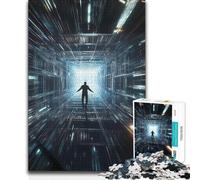 Adult Jigsaw Puzzles1000 Pieces Falling in Digital Tunnel Challenging Game Toys Learning Educational Secret Santa Gifts 38x26cm(1000pcs)