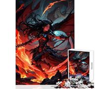 Adult Jigsaw Puzzles1000 Pieces Fiery Demon Warrior Toy Wall Decor Funny Gift Educational Game Suitable for Desktop Decoration size 50x75cm