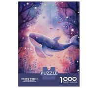 Adult Jigsaw Puzzles1000 Pieces Flying Whale in A Forest Jigsaws for Adults Family Game Precision Cutting Fun at Home Activities, 52x38cm/1000pcs