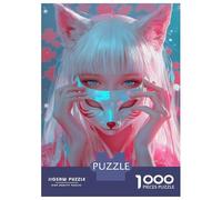 Adult Jigsaw Puzzles1000 Pieces Fox Mask Beauty Jigsaws for Adults Brain Teaser Game Presents for Women Fun Activities at Home 70x50cm/1000pcs