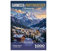 Adult Jigsaw Puzzles1000 Pieces Garmisch-Partenkirchen Germany Winter Landscape Jigsaws for Adults Anti-Stress Toys A Work of Art Fun Activities at Home 70x50cm/1000pcs