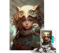 Adult Jigsaw Puzzles1000 Pieces Girl And Little Hawk Brain Teaser Game Brain Intelligence Challenge Addictive Toys Great Gifts A Work of Art (Size 38x52cm)