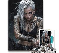 Adult Jigsaw Puzzles1000 Pieces Gothic Punk Mistress Challenging Game Toys Learning Educational Secret Santa Gifts 50x75cm(1000pcs)