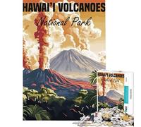 Adult Jigsaw Puzzles1000 Pieces Hawaii Volcanoes National Park Poster Educational Challenge Difficult Challenge Toy Wall Decor for And from 14 Years And over (38x52cm)