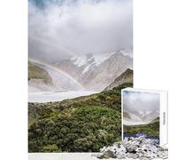 Adult Jigsaw Puzzles1000 Pieces Hooker Valley Track Brain Teaser Game Hand Speed Race Toy Wall Decor Suitable for Desktop Decoration (26X38cm)