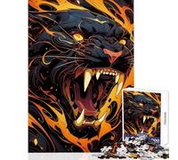 Adult Jigsaw Puzzles1000 Pieces Jaguar Untamed Rage Hands-on Game for The Whole Family Home Decoration Toys Gifts for Friends And Family (50x75cm)