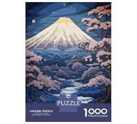 Adult Jigsaw Puzzles1000 Pieces Japanese Blue Mountains Jigsaw Puzzle Relaxing Games Perfect Decoration Unique Birthday And Xmas Gifts 38x26cm/1000pcs