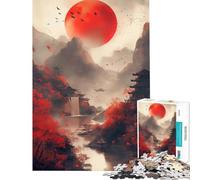 Adult Jigsaw Puzzles1000 Pieces Japanese Crimson Harmony Educational Challenge Difficult Challenge Toy Wall Decor for And from 14 Years And over (38x52cm)