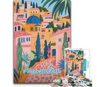 Adult Jigsaw Puzzles1000 Pieces Jerusalem Cityscape Challenging Game Toys Learning Educational Secret Santa Gifts 38x52cm(1000pcs)
