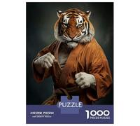 Adult Jigsaw Puzzles1000 Pieces Karate Tiger Puzzle for Adults Toy Wall Decor Enhance Memory Christmas Birthday Gifts 70x50cm/1000pcs