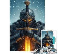 Adult Jigsaw Puzzles1000 Pieces Knight's Radiant Blade Relaxing Games Brain Intelligence Challenge Addictive Toys Great Gifts for The Whole Family (size 38x26cm)