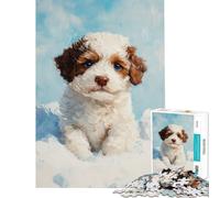 Adult Jigsaw Puzzles1000 Pieces Lagotto Romagnolo Puppy Help The Brain Exercise Precision Cutting Family Game for And 14 Years And over (50x75cm)