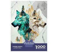 Adult Jigsaw Puzzles1000 Pieces Legends of Kintsugi Wolves Jigsaw Puzzle Relaxing Games Perfect Decoration Unique Birthday And Xmas Gifts 38x26cm/1000pcs