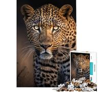 Adult Jigsaw Puzzles1000 Pieces Leopard on Savannah Help The Brain Exercise Perfect Decoration Fun Games for Ages 14 And over (38x26cm)