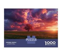 Adult Jigsaw Puzzles1000 Pieces Lonely Tree at Sunset Jigsaws for Adults Fun Games But Fun And Humorous Fun Activities at Home 38x26cm/1000pcs