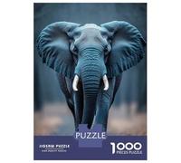 Adult Jigsaw Puzzles1000 Pieces Majestic Elephant Portrait Jigsaw Puzzle Brain Teaser Game Presents for Women Challenging Game Gifts 52x38cm/1000pcs