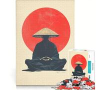 Adult Jigsaw Puzzles1000 Pieces Meditating Monk Red Sun Anti-Stress Toys Pattern Assembly Unique Birthday And Xmas Gifts 50x75cm