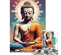 Adult Jigsaw Puzzles1000 Pieces Modern Art Buddha Educational Challenge Difficult Challenge Toy Wall Decor for And from 14 Years And over (38x26cm)