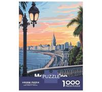 Adult Jigsaw Puzzles1000 Pieces Montevideo Uruguay Cityscape Travel Puzzle for Adults DIY Toys Perfect Decoration Unique Birthday And Xmas Gifts 70x50cm/1000pcs