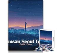 Adult Jigsaw Puzzles1000 Pieces Namsan Seoul Tower at Night Relaxing Games Staycation Kill Time Secret Santa Gifts Size 50x75cm
