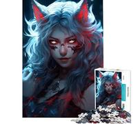 Adult Jigsaw Puzzles1000 Pieces Naughty Fox Girl Educational Challenge Difficult Challenge Fun Games for Ages 14 And over (50X75CM)