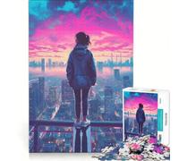Adult Jigsaw Puzzles1000 Pieces Neon Nostalgia Vibes Family Game Difficult And Challenge Unique Gifts for Birthday And Christmas 38x26cm