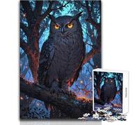 Adult Jigsaw Puzzles1000 Pieces Nightwatcher︰ The Mystical Owl Learning Educational for Educational Game Great Gift for Games (size 50x75cm)