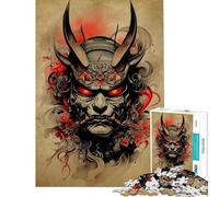 Adult Jigsaw Puzzles1000 Pieces Oni Samurai No Help The Brain Exercise Perfect Decoration Fun Games for Ages 14 And over (38x26cm)