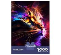 Adult Jigsaw Puzzles1000 Pieces Paint Aura Cat Puzzle for Adults Toy Wall Decor Enhance Memory Christmas Birthday Gifts 70x50cm/1000pcs