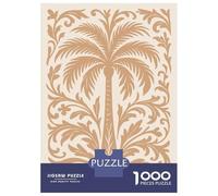 Adult Jigsaw Puzzles1000 Pieces Palm Tree And Floral Ornament Jigsaws for Adults Brain Teaser Game Presents for Women Fun Activities at Home 70x50cm/1000pcs