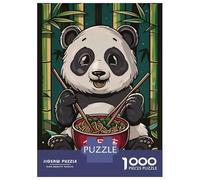 Adult Jigsaw Puzzles1000 Pieces Panda Ramen Food Puzzle for Adults Toy Wall Decor Enhance Memory Christmas Birthday Gifts 52x38cm/1000pcs