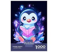 Adult Jigsaw Puzzles1000 Pieces Penguin Reading A Book Puzzle for Adults Toy Wall Decor Enhance Memory Christmas Birthday Gifts 70x50cm/1000pcs