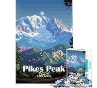 Adult Jigsaw Puzzles1000 Pieces Pikes Peak Mountain Landscape Help The Brain Exercise Perfect Decoration Fun Games for Ages 14 And over (38x52cm)