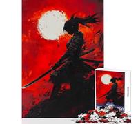 Adult Jigsaw Puzzles1000 Pieces Samurai Moonlit Battle Hands-on Game for The Whole Family Home Decoration Toys Gifts for Friends And Family (38x26cm)