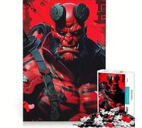 Adult Jigsaw Puzzles1000 Pieces Samurai Ninja Hell Demon, Family Game, Difficult And Challenge, Unique Gifts for Birthday And Christmas 38x52cm