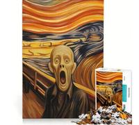Adult Jigsaw Puzzles1000 Pieces Scream Style Abstract Emotion Odyssey Educational Toy Stress Reliever Artists Collection Fine Art 38x26cm
