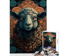 Adult Jigsaw Puzzles1000 Pieces Sheep Legendary Impossible Game Learning Educational Educational Toy Suitable for Desktop Decoration (38X26cm)