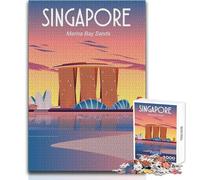 Adult Jigsaw Puzzles1000 Pieces Singapore Beautiful Design Game Analysis And Logic Secret Santa Gifts Size 50x75cm