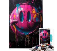 Adult Jigsaw Puzzles1000 Pieces Smiling Faces Crazy Colors Help The Brain Exercise Perfect Decoration Fun Games for Ages 14 And over (38x26cm)