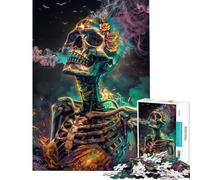 Adult Jigsaw Puzzles1000 Pieces Smoking Habit Is Bad Help The Brain Exercise Precision Cutting Family Game for And 14 Years And over (38x26cm)