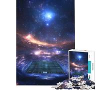 Adult Jigsaw Puzzles1000 Pieces Soccer Stadium Floating in The Vastness of Space Challenging To Complete Difficult Challenge Brain Teaser Game for 14+ Puzzle Game Offered (38x26cm)
