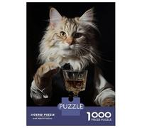 Adult Jigsaw Puzzles1000 Pieces Sophisticated Kitten Puzzle for Adults Toy Wall Decor Enhance Memory Christmas Birthday Gifts 70x50cm/1000pcs