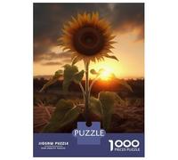 Adult Jigsaw Puzzles1000 Pieces Sunflower Sunset Clouds Puzzle for Adults Toy Wall Decor Enhance Memory Christmas Birthday Gifts 52x38cm/1000pcs