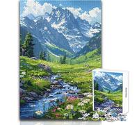 Adult Jigsaw Puzzles1000 Pieces Swiss Mountain Pixel Art Toy Intellectual Game Home Decoration Secret Santa Gifts Size 50x75cm