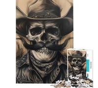 Adult Jigsaw Puzzles1000 Pieces The Eternal Outlaw Cowboy Brain Teaser Game Brain Intelligence Challenge Addictive Toys Great Gifts A Work of Art (Size 38x26cm)