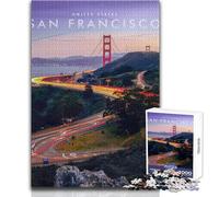 Adult Jigsaw Puzzles1000 Pieces The Golden Gate Bridge Beautiful Design Game Analysis And Logic Secret Santa Gifts Size 38x26cm