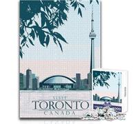 Adult Jigsaw Puzzles1000 Pieces Travel to Toronto Unique Challenge Game Precision Cutting Art Work Gift Size 38x26cm