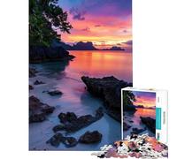 Adult Jigsaw Puzzles1000 Pieces Twilight Serenade Paradise Help The Brain Exercise Presents for Women Family Games Suitable for Ages 14 And Up (38X26cm)